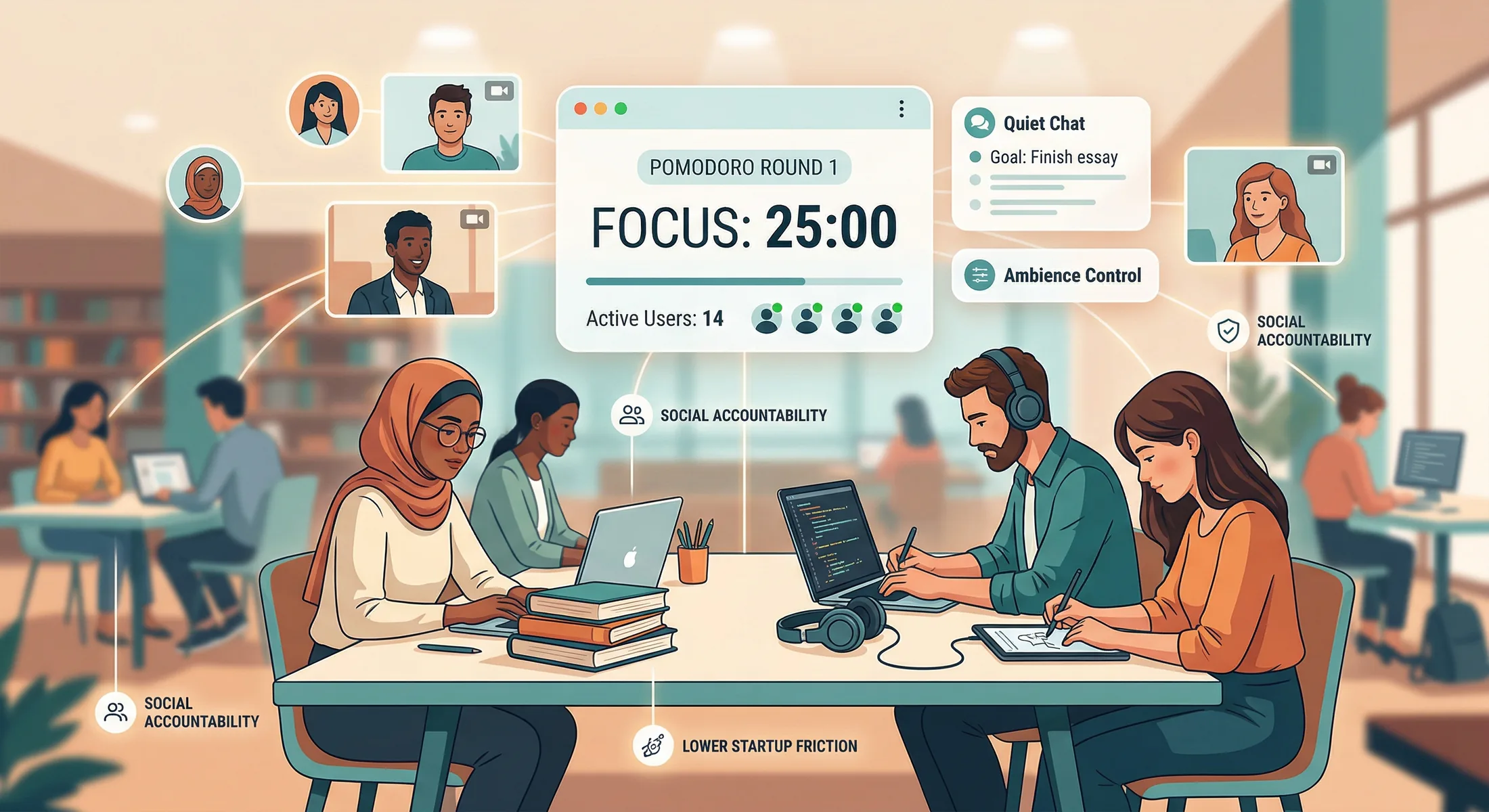 People studying together